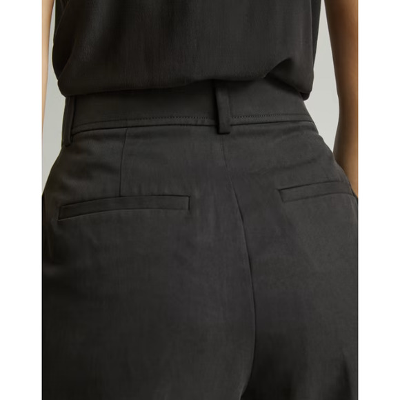 EVERLANE Women's Way High Draped Tapered Pants Size 12 Black Tencel NWT - Picture 5 of 9
